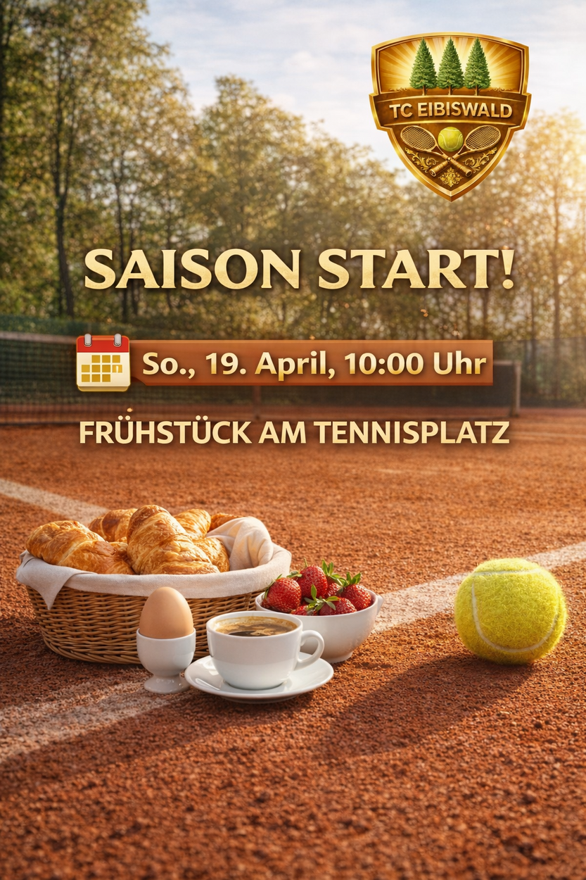 Saisonstart und Frühstück am Tennisplatz